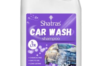Shatras Car Wash Shampoo – High Foam Car Cleaning Liquid | pH Neutral Formula | Scratch-Free Wash | Deep Cleaning & Extra Shine | Suitable for All Vehicles – 5L (PURPLE)