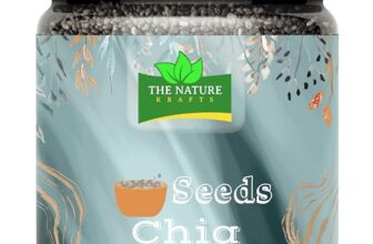 THE NATURE KRAFTS Chia Seeds 500gm, Organic, Non-GMO, High in Protein, Vegan, Seed Form (500 g)