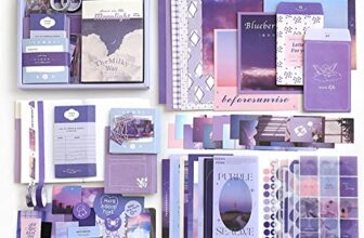 Vintage Aesthetic Scrapbook Kit(346Pcs)Scrapbooking Supplies Kit With Bullet Junk Journal,Stationery,A6 Grid Notebook With Journaling Gift For Teen Girl Women (moonlight Vintage Aesthetic Scrapbook)