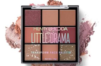 Hilary Rhoda Transform Face Palette | All-in-One | 9 Eyeshadows, 2 Blushes, Highlighter & Contour | Matte + Shimmer Finish | Highly Pigmented | Travel Friendly Makeup Kit (Soft Glam – Shade 01) – 18g