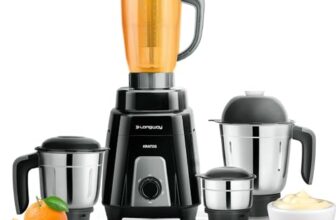 Longway Kratos 1000 Watt Juicer Mixer Grinder with 4 Jars for Grinding, Mixing, Juicing with Powerful Motor (Black, 4 Jars)