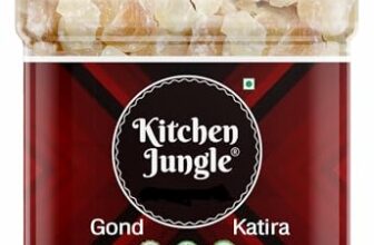 Kitchen Jungle Gond Katira Pure 500 GM Jar Pack | Tragacanth Gum High Cooling Properties kathila gound | Almond Gum Badam Pisin