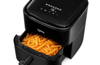 Lifelong 4.2 Litre Digital Air Fryer | Touch Control, 7 Preset Menu, Detachable Handle, Non-Stick Basket, Rapid Air Technology | Oil-Free Cooking for Grilling, Roasting & Baking | Energy Efficient