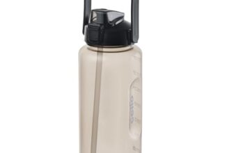 CELLO Gym Pro Large Inner Straw Sipper Water Bottle For Daily Use 2080 ml, Black | BPA Free, Reusable & Unbrakable Leakproof Easy to Carry with Handle Water Bottle For Fitness, Gym, Office & Outdoor