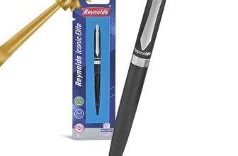 Reynolds Metal Pens (Iconic Elite Gun Metal) | Premium Pens For Gifting | Twist Pens For Personal & Professional Use | Stylish Gifts for Men & Women | Trim Ball Pens For Corporate Gifting | Blue Ink