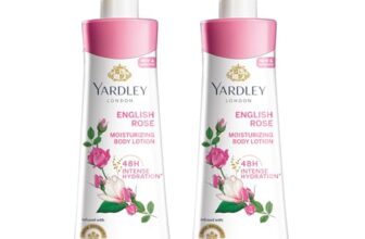 Yardley London English Rose Moisturizing Hand and Body Lotion with germ shield, 350ml+50ml Extra=400ml (Pack of 2)