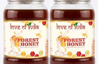 Love of India Forest Honey 2400g | Raw Unprocessed Wild Forest Honey | Family Pack | Tested for Purity | Natural Original Honey