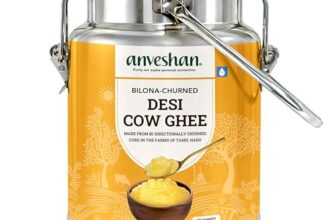 Anveshan A2 Ghee (5L Stainless Steel Dolchi) | Traditional Bilona Method | Curd- Churned | Cultured | Pure and Nutural | Lab Tested | Free-grazed, Grass-fed Desi Cows