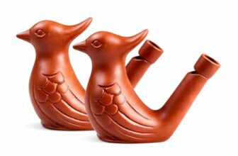 BAALVE™ Premium Clay Bird Whistle Toy | Handmade Earthen Water Whistle | Natural Terracotta Sound Toy for Kids & Adults | Traditional Musical Toy | Pack of 2