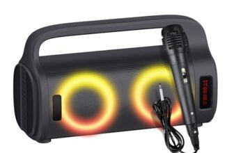 Artis SoundMax 400 Wireless Bluetooth Speaker with USB, FM, Micro TF Card, Aux in, Wired Mic with Supporting Grab Handle (Black) (18 W RMS Output)