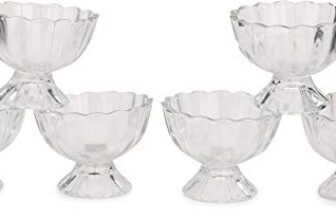 Afast Serving Glass Bowl, Set of 6 With Self Dn04, Clear, 200 Ml