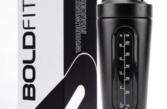 Boldfit Stainless Steel Shaker Bottle 750ml – Leakproof Gym Protein Shaker with Glass Window, Metal Mixer Bottle with Blender Ball