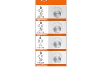 Amazon Basics CR-1220 Lithium Coin Cell Battery | 3V Voltage | Long-Lasting Power | Environmentally Friendly | High Capacity (Pack of 5)