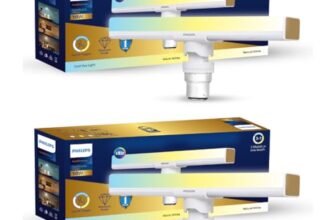 Philips 10W B22 LED T-Bulb | 3 Colors in 1 LED Bulb | Scene Switch T-Bulb for Home & Decoration | Color: Tunable White | Pack of 2 | Gold Perform Series