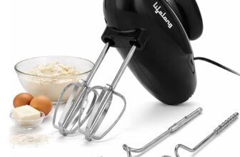 Lifelong Electric Hand Mixer for Baking, Whipping & Kneading | 250 Watt Power Mixer | 5-Speed Control | Stainless Steel Accessories | 2 Beaters & 2 Dough Hooks | Quick Eject Button | Auto Shut-Off