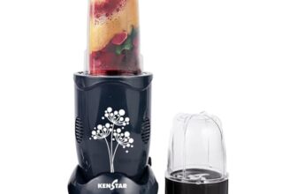 Kenstar Nutrino Mixer Grinder Blender | 2 Jar 350W | High Power Motor Juicer | Blender and Mixer | Durable ABS Body | Blue & Black