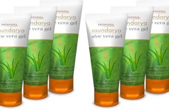 Patanjali Saundarya Aloe Vera Gel, for kin Hydration and Nourishment with Natural Aloe Vera Extract 150ml (Pack of 6)