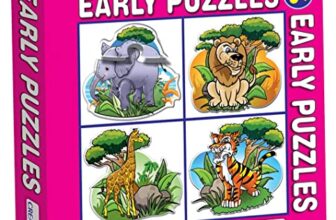 Creative’s Early Puzzles Step 1 -Wild Animals | Learning & Educational | Children Fun Game | Play n Learn Puzzles | Knowledge of Wild Animals for 3 & Up
