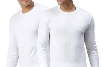 Lux Parker Men’s Pack of 2 White Thermal top (Size : 80cm)