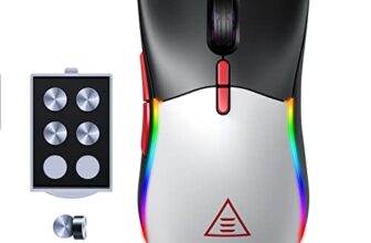 EKSA EM200 Gaming Mouse Wired, USB Mice with 13 RGB Backlit (Black and White)