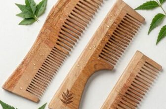 INSIME Neem Wooden Comb Set for Women & Men | Wooden combs combo Hair Comb Set | Kachi neem comb for Women for Hair Growth | Dandruff remover comb Neem Wood Kangi for Hair (Pack of 3)