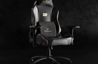 INNOWIN Blaze Ultimate Ergonomic Multi-Functional Gaming Chair with 4D Adjustable Arms and 180° Tilt Butterfly Mechanism with PU Leather Headrest & Lumbar Support (Black and Gold)| 3 Years Warranty