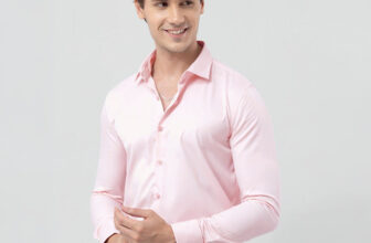 Snitch Men Solid Casual Pink Shirt