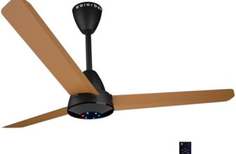 Colorbot Helix BLDC Ceiling Fans 1200mm | BEE 5 Star Rated | 370 RPM | Savings up to 65% | Remote Control (Boost, Timer, LED, Reverse Mode) | 4 Years Warranty (Urban Oak)