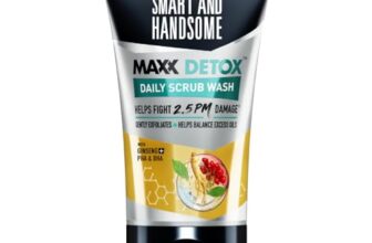 Smart And Handsome Maxx Detox™ Daily Scrub Wash | Fights 2.5 Pm Damage | Gently Exfoliates | Balance Excess Oil | With Ginseng To Revitalizes Dull Skin & Pha+Bha To Deep Cleanses Pollutants | 100g