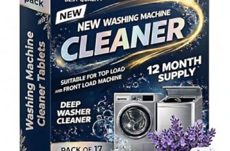 ARABEX™ Washing Machine Cleaner Tablets (17 Tablets) | Drum & Pipe Deep Cleaner | Lavender Scent | Removes Odour, Limescale & Residue | For Front Load & Top Load Fully Automatic Washing Machines