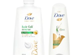 Dove Hair Fall Rescue Shampoo 650ml & Dove Hair Fall Rescue Conditioner 175ml, Combo | For Thicker Hair | Enriched with Nutrilock Actives