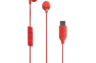 Skullcandy Jib USB-C in-Ear Earbuds with Noise-Isolating Fit, in-Line Mic/Remote, Call & Track Control, Comfortable Fit, Compatible with Smartphones, Tablets – Plasma