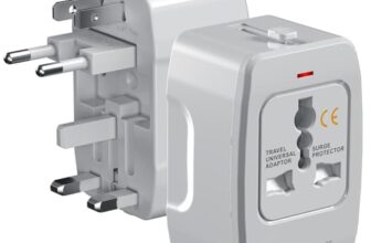 Portronics Juicemate 3 Universal Travel Adapter with 6A AC Socket Output,Universal AC Socket, All in One International Travel Fast Charging Adapter, Suitable for 200+ Countries US,UK,EU,AUS,Etc(White)