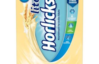 Horlicks Lite 420g, Scientifically designed for Adults |High Protein, Zero added sugar|Badam Flavour