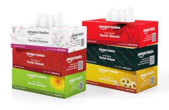 Amazon Basics 2 Ply Facial Tissue Box | 1200 Pulls | 200 Pulls X Pack of 6 | Home | Soft & Highly Absorbent Tissues