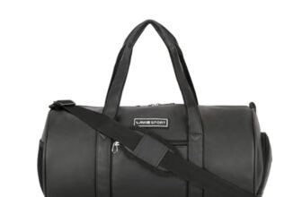 Lavie Sport 46cm Athlete 27 Litres Synthetic Leather Gym Duffle for Men and Women | Exercise, Workout, Fitness, Sports Bag