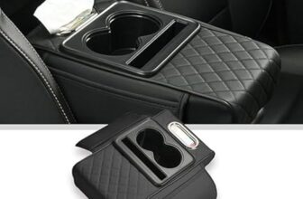 5 in1 Car Seat Armrest Organizer with Cup Holder Tissue Box Slot and Zipper Storage Pocket