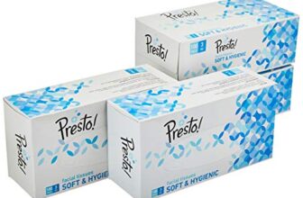 Amazon Brand – Presto! Premium 3 Ply Facial Tissues Box | 400 Pulls | 100 Pulls X 4 Cartons | Soft And Highly Absorbent | 100% Natural Virgin Cellulose Fiber