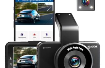 CrossBeats RoadEye DC02 | Dual Channel Dash Camera for Car Front and Rear| 2.7K Dash Cam for Car 5MP FHD ADAS Night Vision 3″ LCD Display Dashcam 170° Wide Parking Mode App Control 256GB 12M Warranty