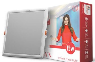 Murphy Trimless Square LED Panel Light – 15W Cool White | Glare-Free, Recessed Ceiling Downlight for Home & Commercial – Pack of 1