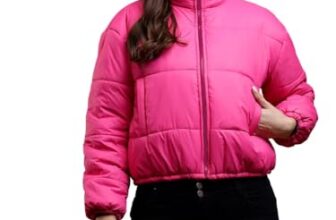KOTTY Women’s Cozy, Durable, and Effortlessly Chic Winter Puffer Jacket(Pink,XL)