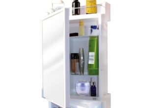 CIPLA PLAST Rich Look Bathroom Cabinet with Mirror White | Storage Organiser | Strong Plastic Bathroom Shelves Wall Mounted | Bathroom Accessories| Mirror Cabinet- (Made in India)