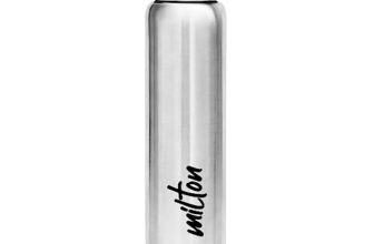 MILTON Aqua 1000 Stainless Steel Water Bottle, 920 ml, Silver | Leak Proof | Office Bottle | Gym Bottle | Home | Kitchen | Hiking | Treking, Travel (Pack of 1)