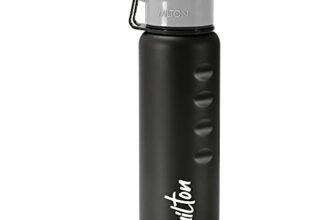 MILTON Gripper 750 Stainless Steel Water Bottle 750 ml, Single Walled, ISI Certified I Leak Proof Lid, Rust Proof I For School, Office, Gym I Black