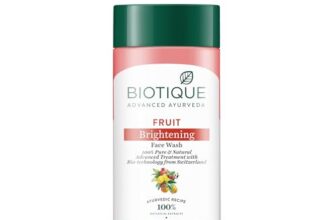 Biotique Fruit Brightening Face Wash| Ayurvedic and Organically Pure| Advanced Swiss Technology |100% Botanical Extracts| Suitable for All Skin Types | 15ml