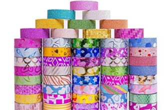 DIY Crafts Pack Of 20 Roll, Glitter Washi Masking Tape Set, Rolls Glitter Washi Masking Tape Set, DIY Acces (Pack Of 20 Roll, Glitter Washi Masking Tape Set)
