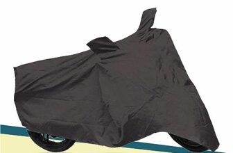ARNV Branded Bajaj Pulsar Body Cover, Built Water Resistant Fabric, Comes with Pocket Mirror and Belt (Grey)