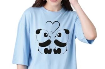 KOTTY Women’s Cotton Blend Printed Oversized T-Shirts