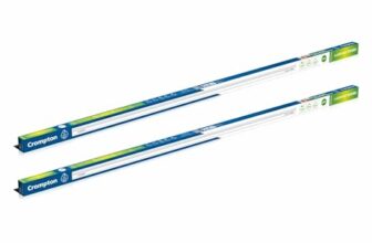 Crompton Laser Ray Smile 20W LED Batten |4 feet Slim Batten for Living Room & Bedroom | Energy Efficient Tubelight for Home | BIS Approved | Cool Day Light (6500K) (Pack of 2)