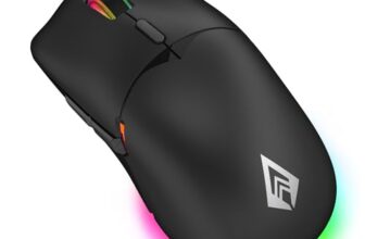 Archer Tech Lab Recurve 100 Ultra Light 69G Wired Gaming Mouse with 3600 Dpi and 6 Buttons,7 Color RGB,Gaming Grade Sensor with Ergonomic Design,Huyu Switches,Compatible with Pc/Mac – Black